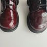 Dr Martens 1420 20 eye patent red burgundy knee high boots England UK7 EU41 US9 Image 3