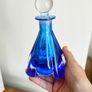 Vintage blue glass perfume bottle Image 5