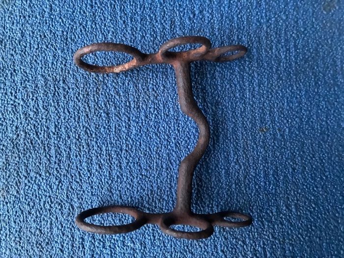 Antique hand wrought iron horse bridle mouth bit