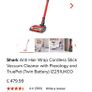 Shark Anti Hair Wrap Cordless Stick Vacuum Cleaner with Flexology and TruePet (Twin Battery) IZ251UKCO Image 5