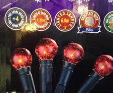 Cherry Lights 70 Red Bulb Christmas Lights