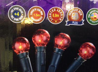 Cherry Lights 70 Red Bulb Christmas Lights
