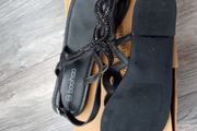 Women's Embellished Thong Leather Sandal.