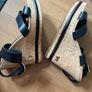 Tommy Hilfiger black leather cork sole wedges Image 4