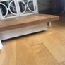Solid oak 1.4m extending to 1.8m dining table Image 3