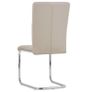 Cantilever Dining Chairs 6 pcs Cappuccino Faux Leather Image 5
