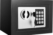 6.6L Digital Steel Safe, Safe Boxes for Home Use, Electronic Security Home Office Money Cash Safes With 2 keys, Wall Safes 230mmx170mmx170mm-Black