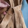 Camel suede safari style jacket Sz L (Fit 12-14UK) Image 8
