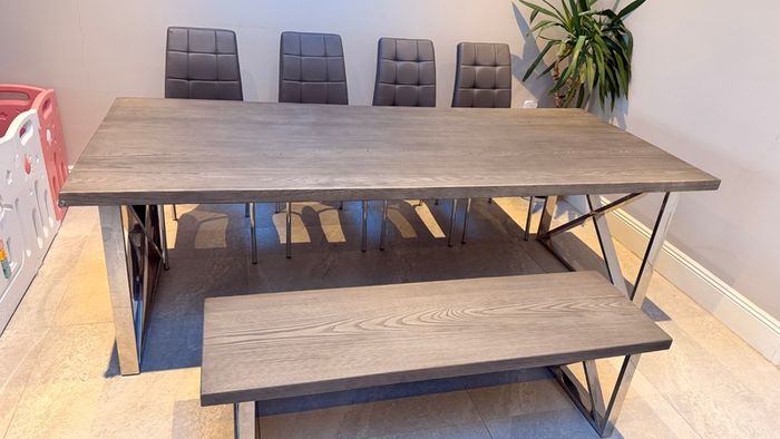 New Dining Table Set with Bench & 4 Chairs - 8 seater
