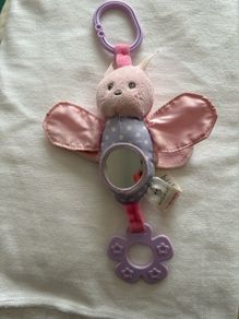 Early days pink chew, ring, mirror
