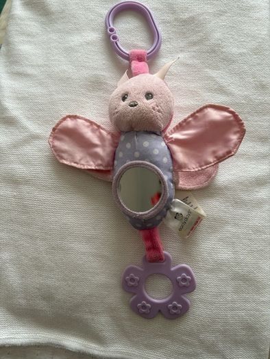 Early days pink chew, ring, mirror
