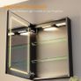 Bathroom Mirror Cabinet with Lights and Shaver Socket Black LED Medicine Cabinet Wall Mounted with Shelf 3 Color Temperature Adjustment Demister Feature 500 x 700mm Image 5