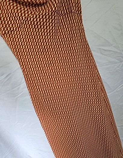 Sisterhood Orange Slip Wave Print Dress