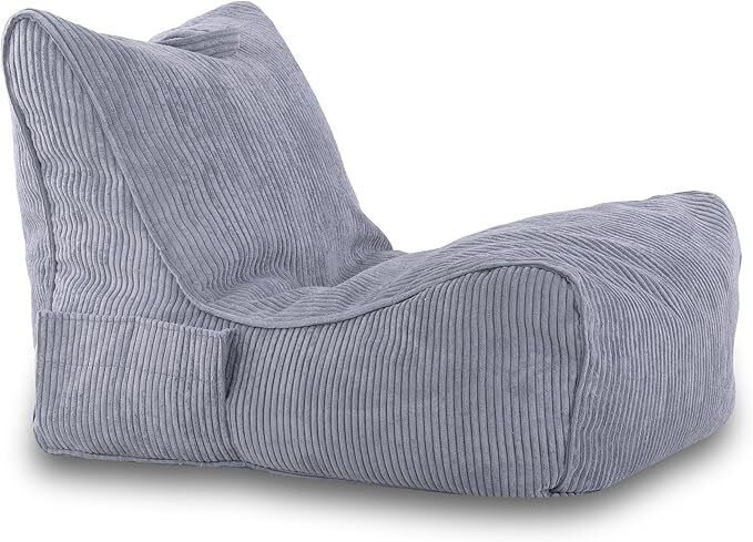 Corduroy Relax Chair Bean Bag Chair with Handle & Pocket Modern Soft Seating