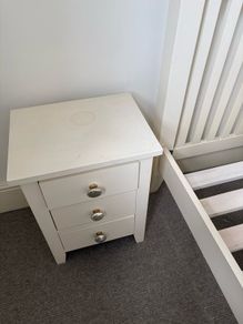 King-sized bedframe with matching locker