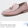 River Island Men Light Pink Suede Tassel Loafers Image 7