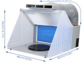 BRAND NEW Model Coloring Sturdy Spray Booth Exhaust Fan Baking Paint Sealing Exhaust Fan Suction Spray Paint Box Workbench AC100-240V