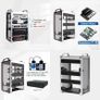 DeskPi RackMate T1, 10 Inch 8U Server Cabinet, 200mm Depth Mini Rack with Rack Shelf & Blank Panel, for 10 Inch AV, NAS and Server Equipment (Silver) Image 6