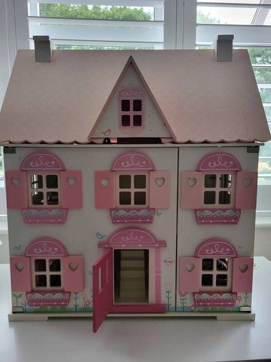 Wooden Dolls House with accessories