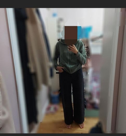 Black wide jeans
