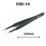 ESD Safe Anti-Static Stainless Steel Tweezers Electronic Repair Precision Tools ESD-14 Image 2