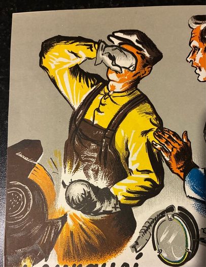 Original 1950's French Industrial Safety Poster
