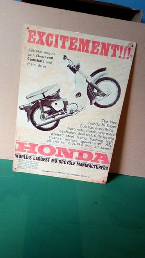 Honda 50 metal sign, Honda 50 classic bike tin sign