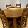 solid oak dining table and 6 chairs Image 3