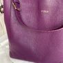 Fabulous Furla Leather Designer Bag in the Colour Aubergine Image 3