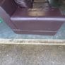 Brown leather sofa & armchair Image 3
