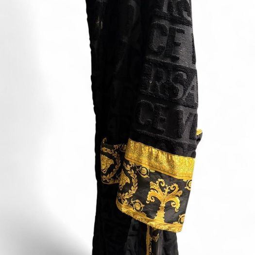 Black and gold Versace bath robe