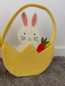Soft easter bunny basket baby
