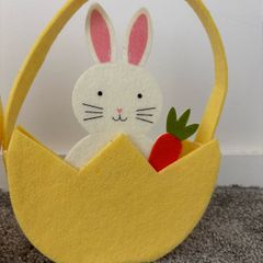 Soft easter bunny basket baby