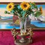 Antique Cherub Gold Effect Ornamental Pedestal Metal Candle Holder Pedestal Stand Made In Spain Image 7