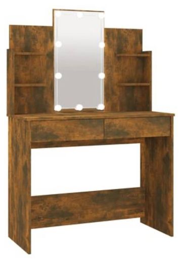 Dressing Table With Led Concrete Grey 96x40x142 Cm Multiple Colours Available (free Postage)
