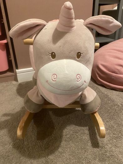 Wooden Baby Rocker Unicorn