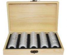 0541 50 Coin Storage Wooden Box