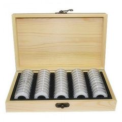 0541 50 Coin Storage Wooden Box