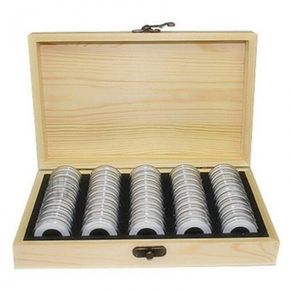 0541 50 Coin Storage Wooden Box