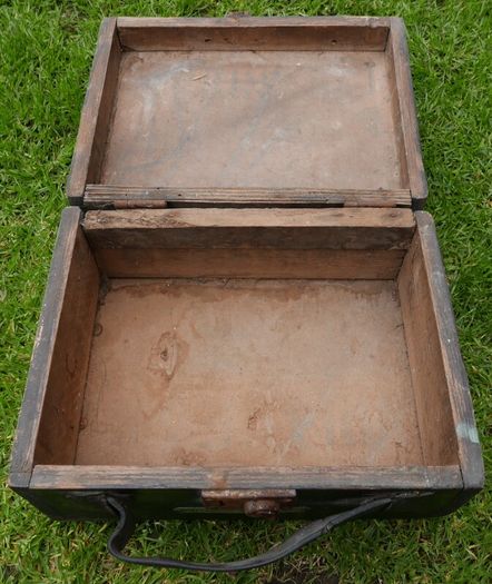 Vintage Suitcase from the 1940s, Wooden Travel Case