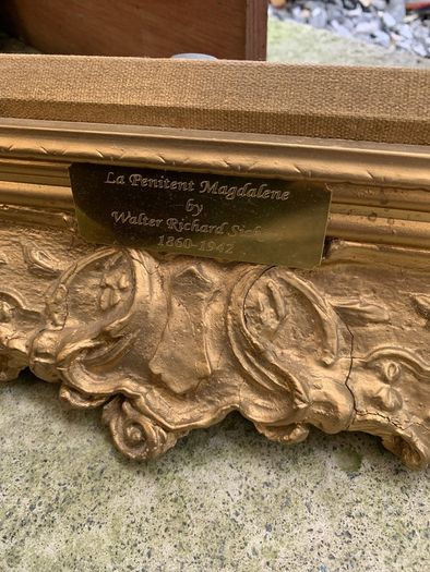 Golden picture frame
