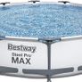 Steel Pro Round Frame Swimming Pool with Filter Pump, Grey, 12 ft (FREE SHIPPING) Image 2