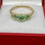 Silver ring with emeralds Image 3