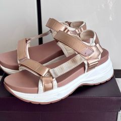 Dunnes Stores Rose Gold Platform Summer Sandals - Size 38