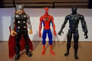 Thor Spiderman &amp; Black Panther (12inch)