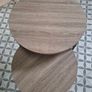 Matching layered wood effect metal legs side table set Image 2