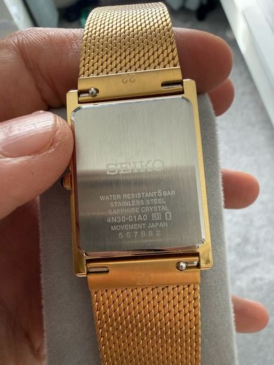 seiko tank men's watch