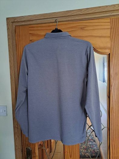 Calvin Klein Golf grey long sleeve men's polo shirt size M Postage included