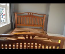 Solid Wooden King Size Sleigh Bed