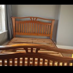 Solid Wooden King Size Sleigh Bed